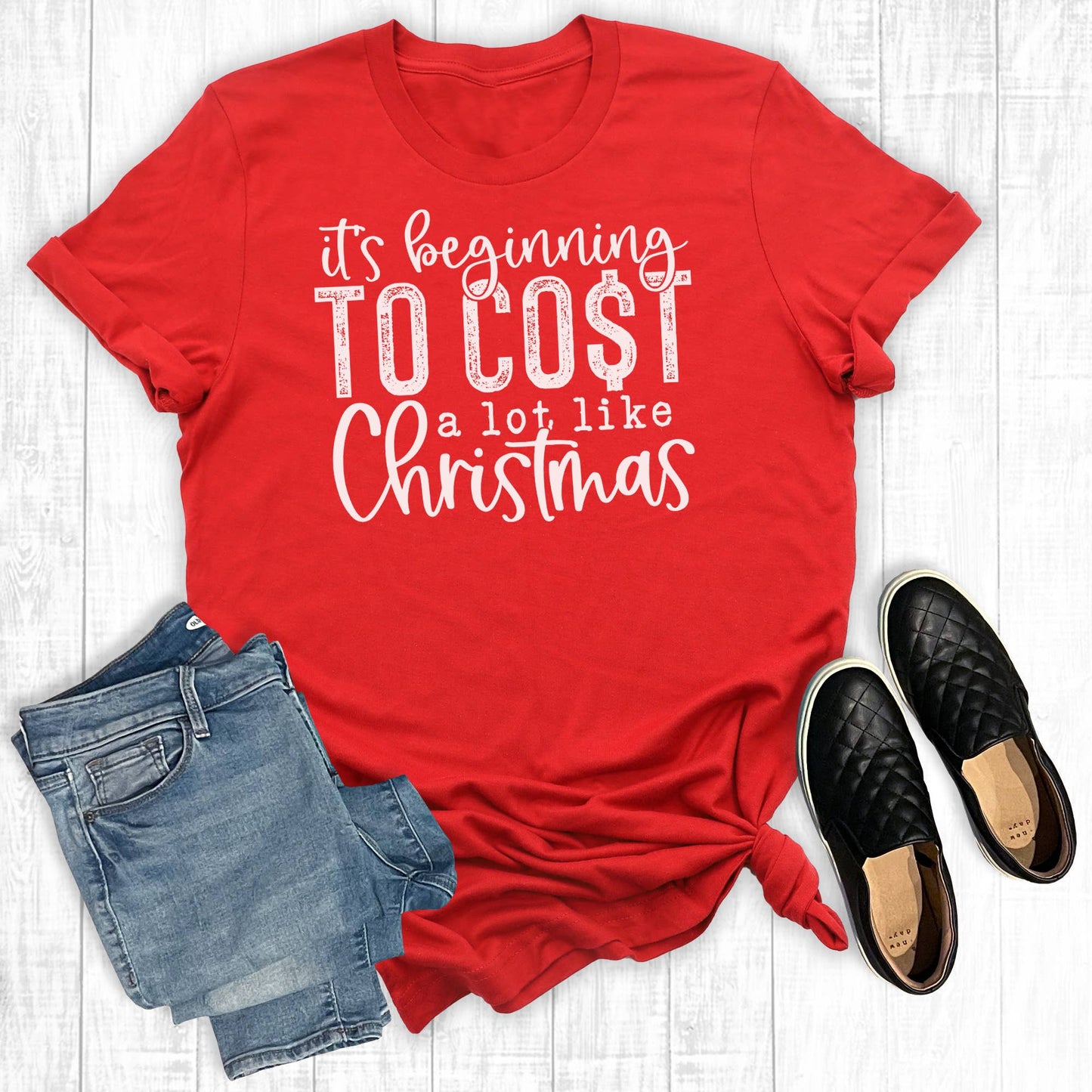 It's Beginning To Cost A Lot Like Christmas: M / Red / Short Sleeve